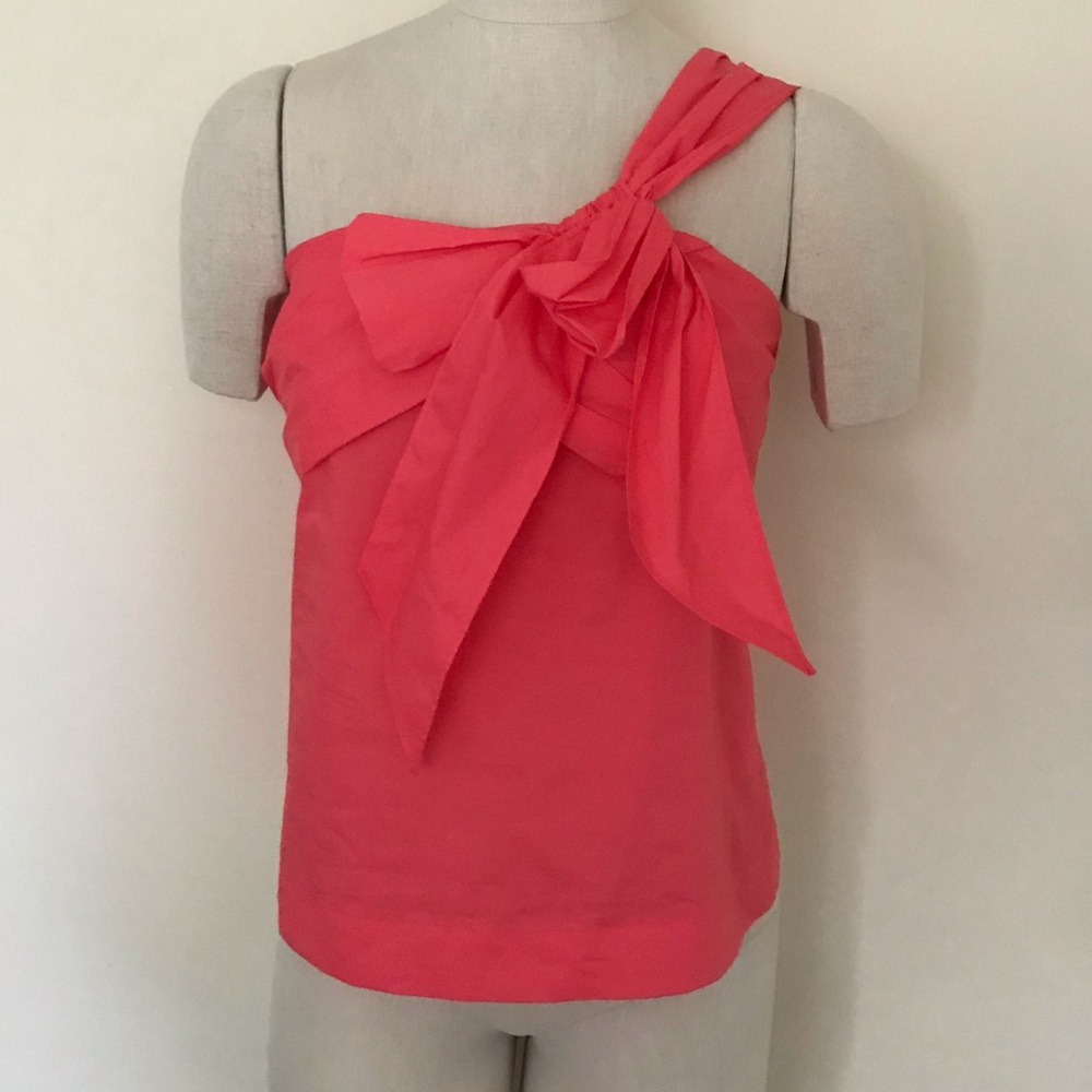 J Crew Assymetrical Tank in Coral S4
